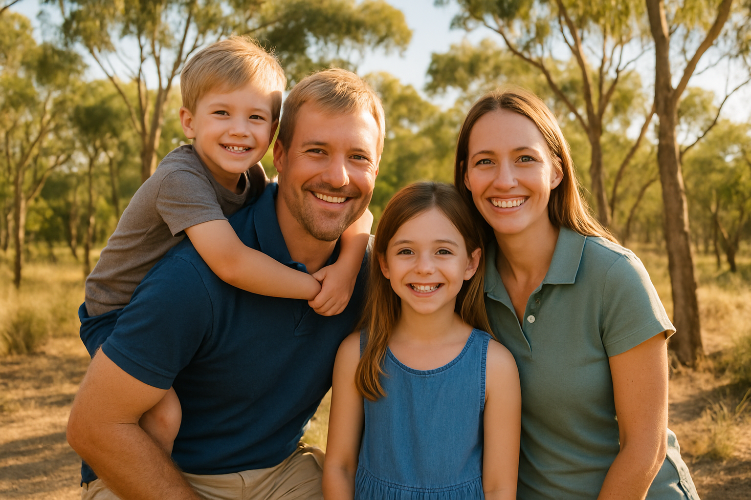 Tipical Oz family with two kids